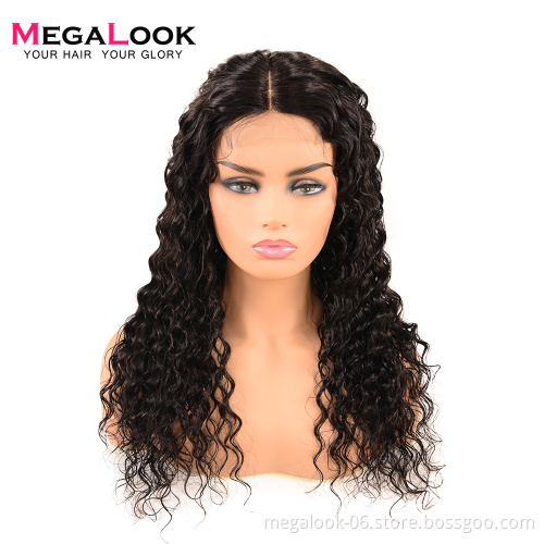 Megalook Hair Discounts Kim Kardashian High Density Heat Resistant Brazilian Human Hair Deep Wave Lace Wig